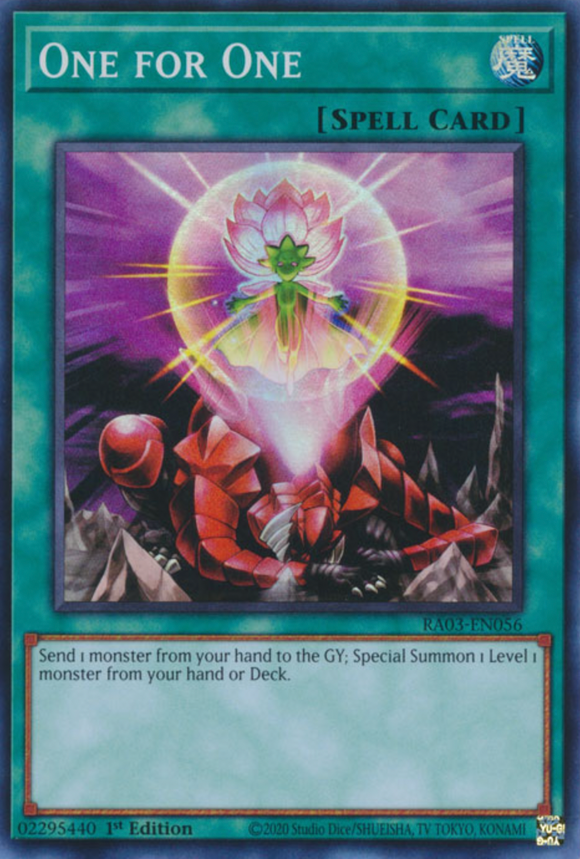 One for One - RA03-EN056 - Super Rare 1st Edition