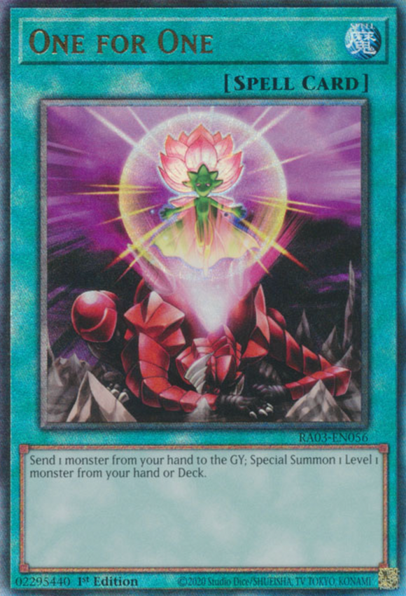 One for One - RA03-EN056 - Ultimate Rare 1st Edition