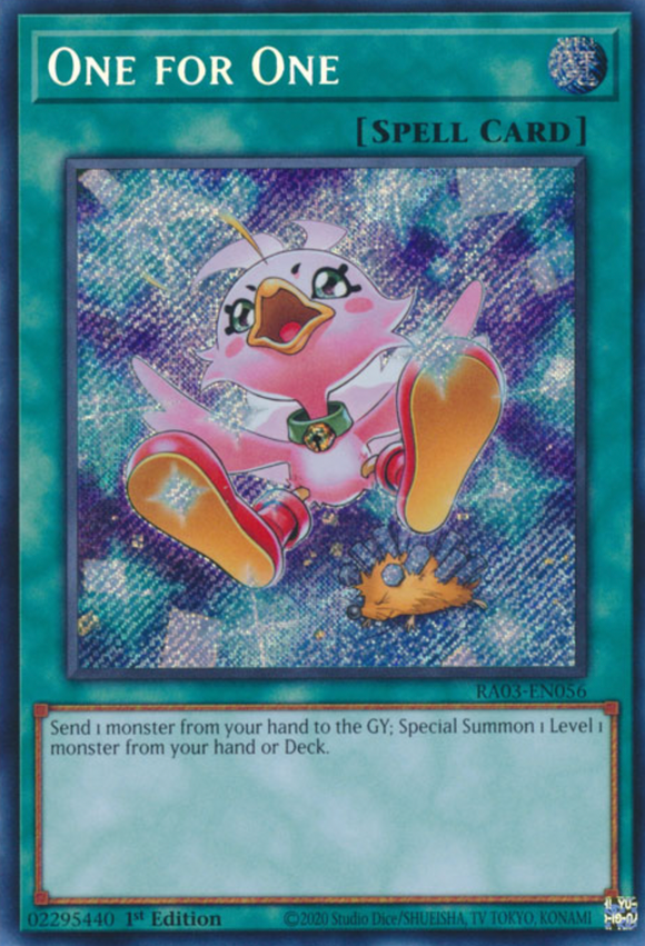 One for One (Alt. Art) - RA03-EN056 - Secret Rare 1st Edition