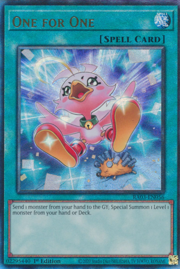 One for One (Alt. Art) - RA03-EN056 - Ultimate Rare 1st Edition