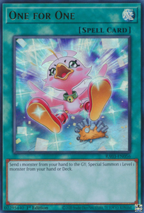 One for One (Alt. Art) - RA03-EN056 - Ultra Rare 1st Edition