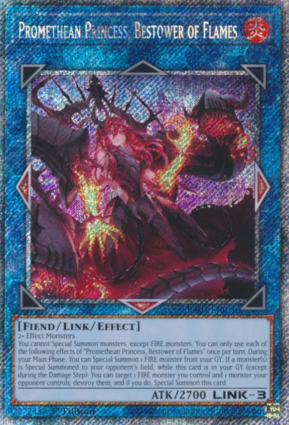 Promethean Princess, Bestower of Flames - RA03-EN050 - Platinum Secret Rare 1st Edition