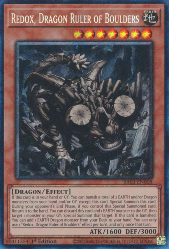 Redox, Dragon Ruler of Boulders - RA03-EN008 - Collector's Rare 1st Edition