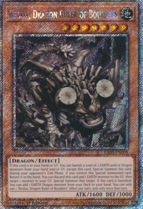 Redox, Dragon Ruler of Boulders - RA03-EN008 - Platinum Secret Rare 1st Edition