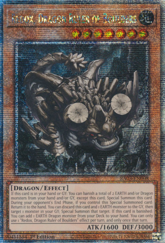 Redox, Dragon Ruler of Boulders - RA03-EN008 - Quarter Century Rare 1st Edition