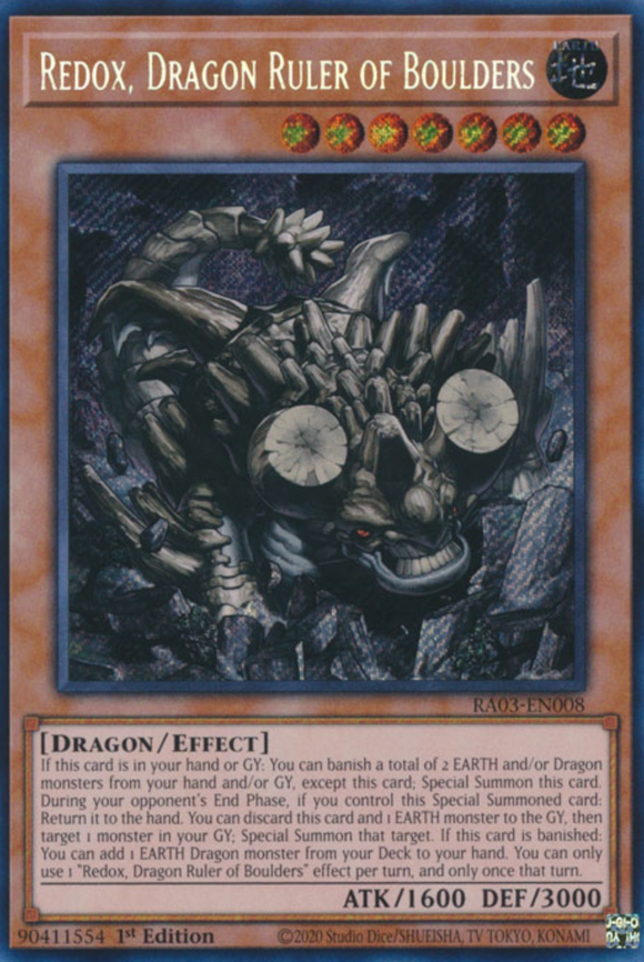Redox, Dragon Ruler of Boulders - RA03-EN008 - Secret Rare 1st Edition