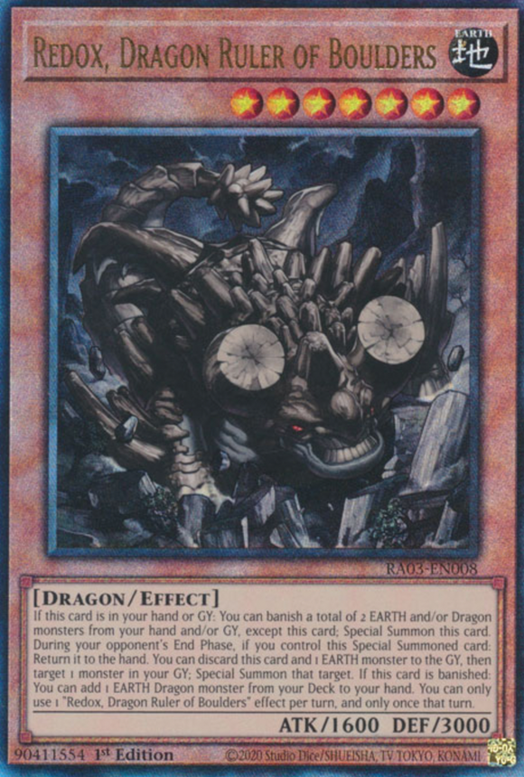 Redox, Dragon Ruler of Boulders - RA03-EN008 - Ultimate Rare 1st Edition