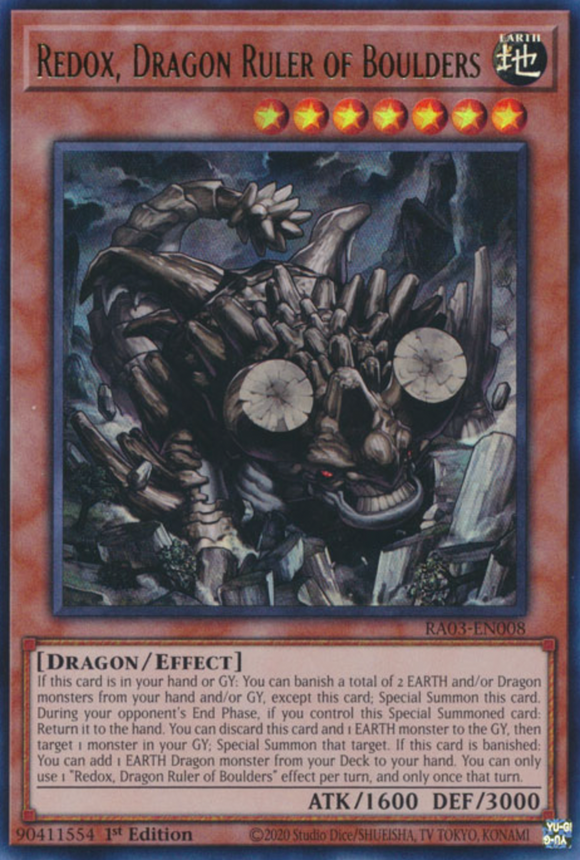 Redox, Dragon Ruler of Boulders - RA03-EN008 - Ultra Rare 1st Edition