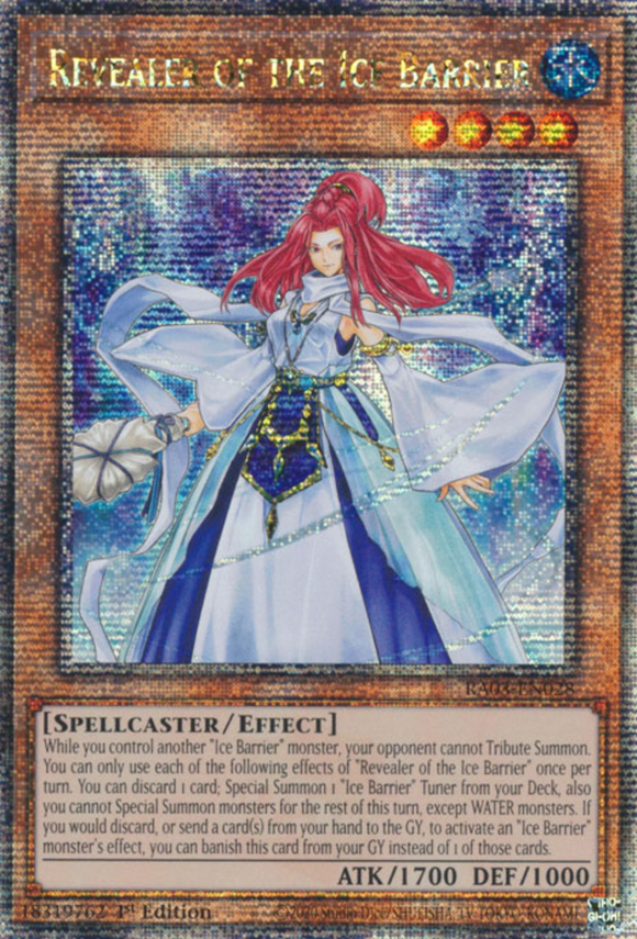 Revealer of the Ice Barrier - RA03-EN028 - Quarter Century Rare 1st Edition