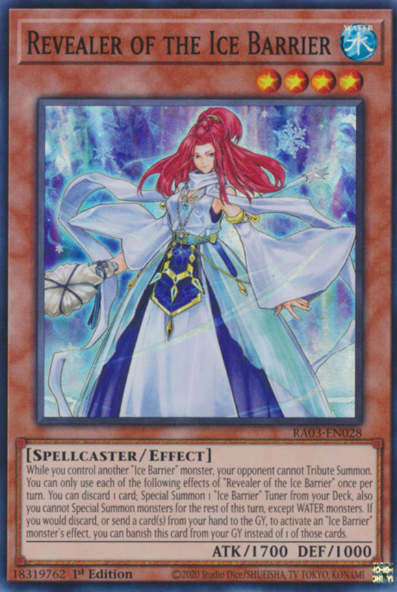 Revealer of the Ice Barrier - RA03-EN028 - Super Rare 1st Edition