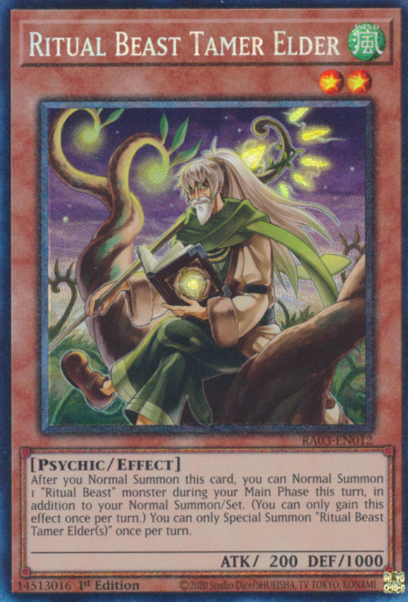 Ritual Beast Tamer Elder - RA03-EN012 - Collector's Rare 1st Edition