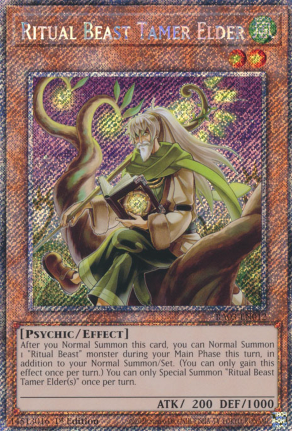 Ritual Beast Tamer Elder - RA03-EN012 - Platinum Secret Rare 1st Edition