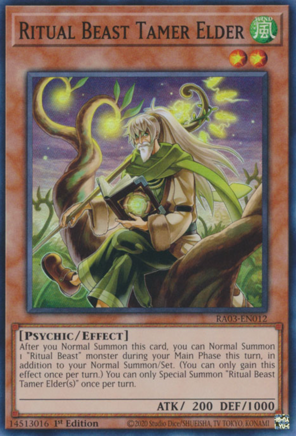 Ritual Beast Tamer Elder - RA03-EN012 - Super Rare 1st Edition