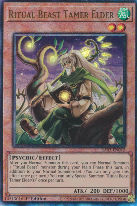 Ritual Beast Tamer Elder - RA03-EN012 - Ultimate Rare 1st Edition