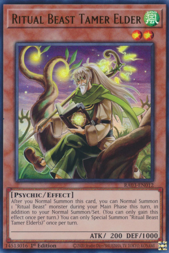 Ritual Beast Tamer Elder - RA03-EN012 - Ultra Rare 1st Edition