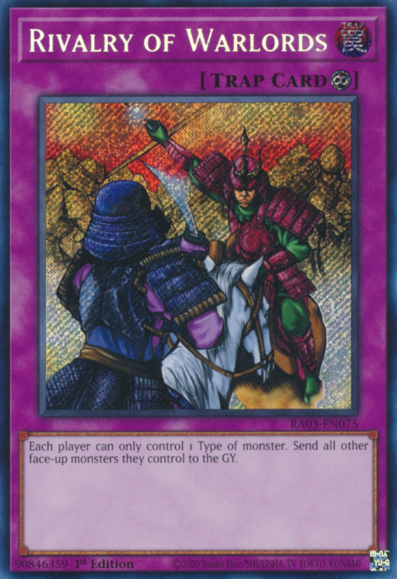 Rivalry of Warlords - RA03-EN075 - Secret Rare 1st Edition