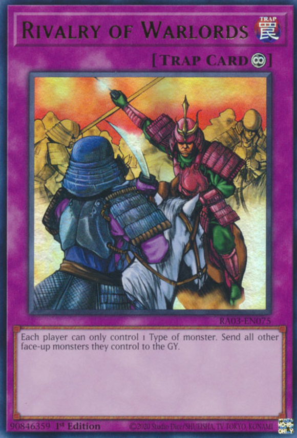 Rivalry of Warlords - RA03-EN075 - Ultra Rare 1st Edition