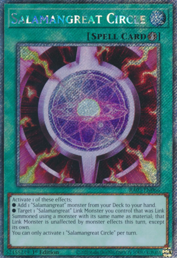 Salamangreat Circle - RA03-EN066 - Platinum Secret Rare 1st Edition
