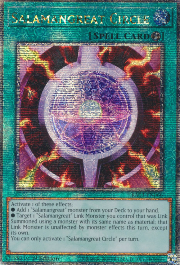 Salamangreat Circle - RA03-EN066 - Quarter Century Rare 1st Edition