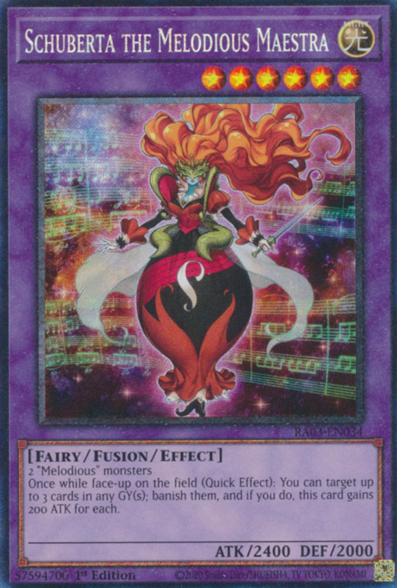 Schuberta the Melodious Maestra - RA03-EN034 - Collector's Rare 1st Edition