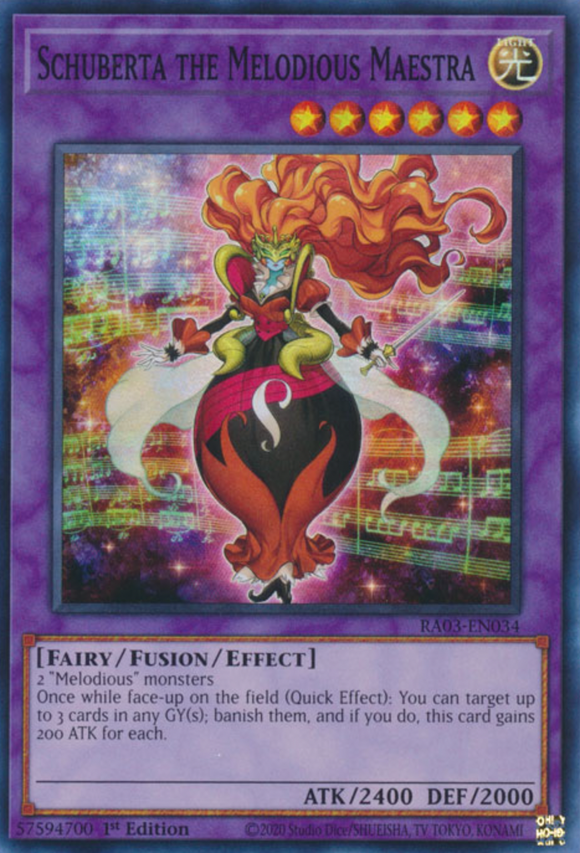 Schuberta the Melodious Maestra - RA03-EN034 - Super Rare 1st Edition
