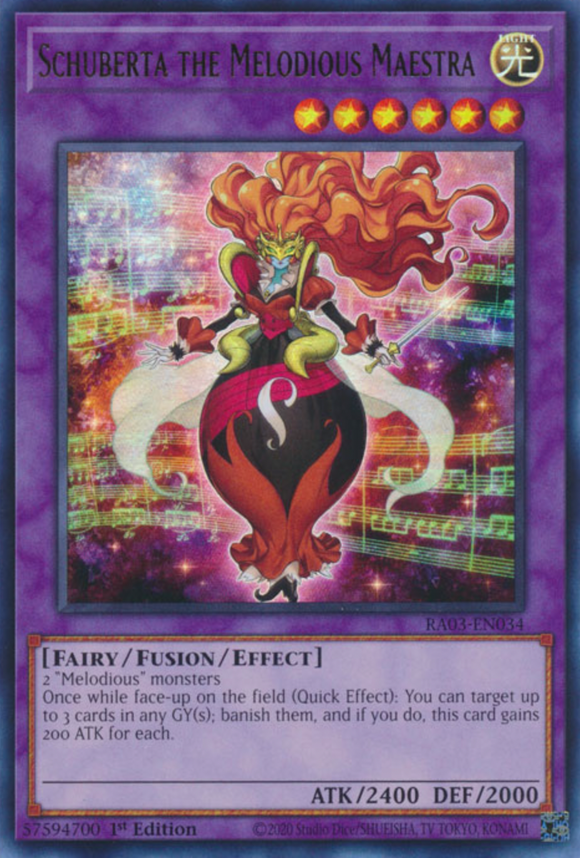 Schuberta the Melodious Maestra - RA03-EN034 - Ultra Rare 1st Edition