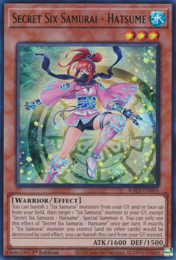 Secret Six Samurai - Hatsume - RA03-EN016 - Ultra Rare 1st Edition
