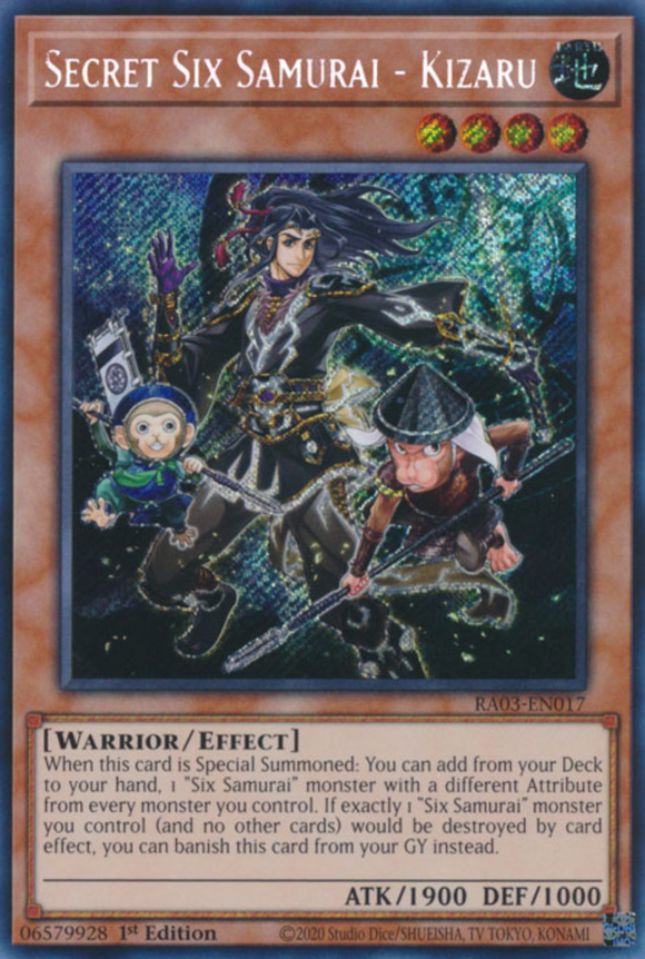 Secret Six Samurai - Kizaru - RA03-EN017 - Secret Rare 1st Edition