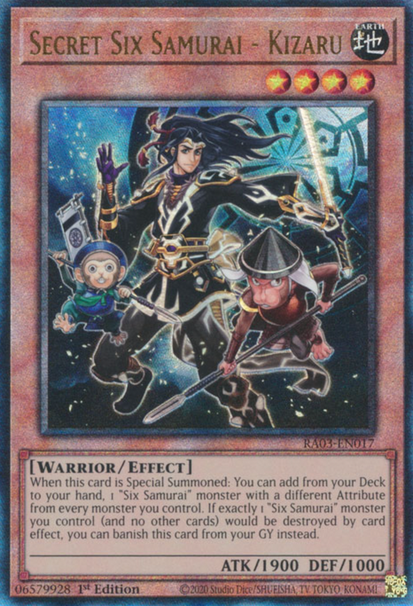 Secret Six Samurai - Kizaru - RA03-EN017 - Ultimate Rare 1st Edition