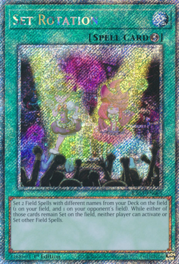 Set Rotation - RA03-EN065 - Platinum Secret Rare 1st Edition