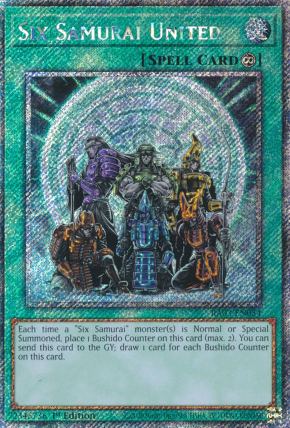 Six Samurai United - RA03-EN054 - Platinum Secret Rare 1st Edition