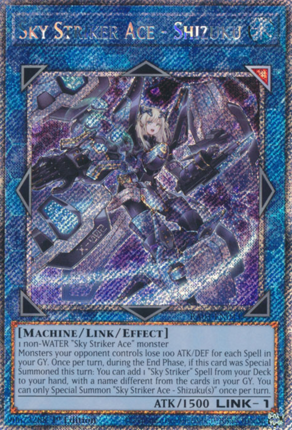 Sky Striker Ace - Shizuku - RA03-EN043 - Platinum Secret Rare 1st Edition