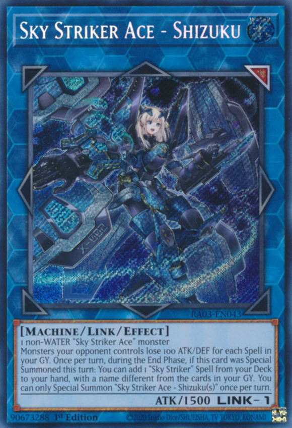 Sky Striker Ace - Shizuku - RA03-EN043 - Secret Rare 1st Edition