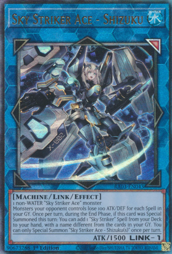 Sky Striker Ace - Shizuku - RA03-EN043 - Ultimate Rare 1st Edition
