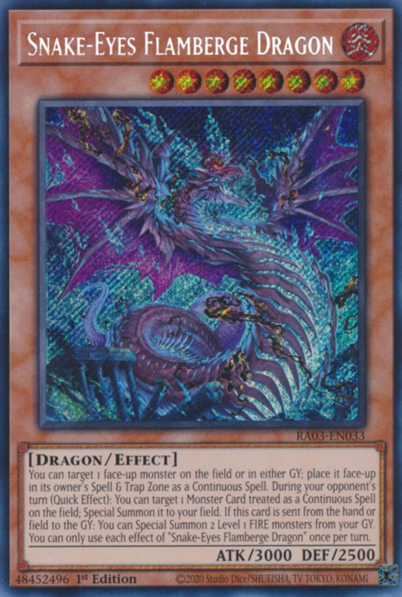 Snake-Eyes Flamberge Dragon - RA03-EN033 - Secret Rare 1st Edition