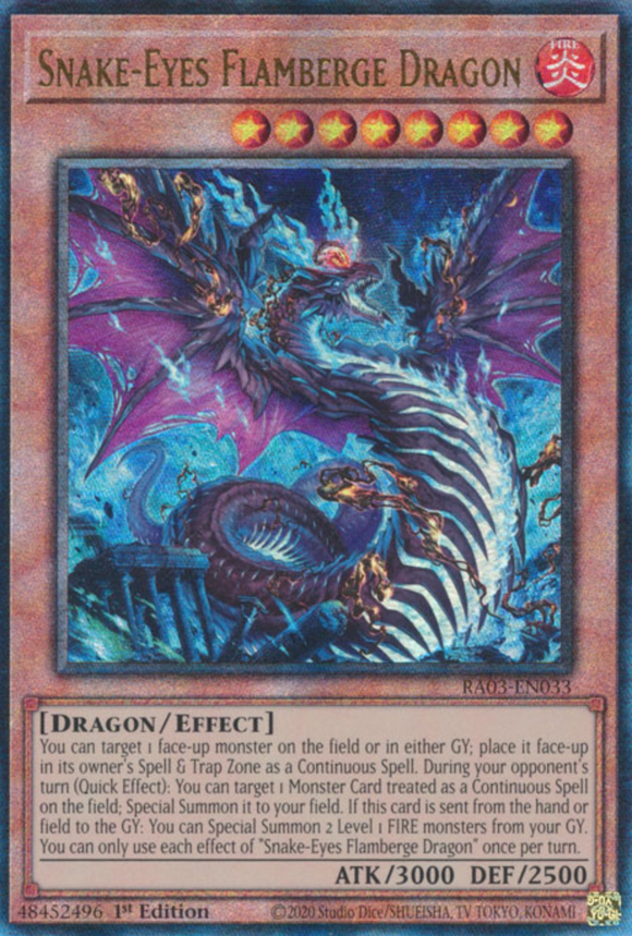 Snake-Eyes Flamberge Dragon - RA03-EN033 - Ultimate Rare 1st Edition