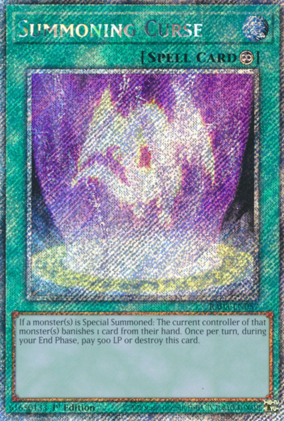 Summoning Curse - RA03-EN057 - Platinum Secret Rare 1st Edition