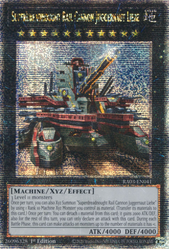 Superdreadnought Rail Cannon Juggernaut Liebe (Alt. Art) - RA03-EN041 - Quarter Century Rare