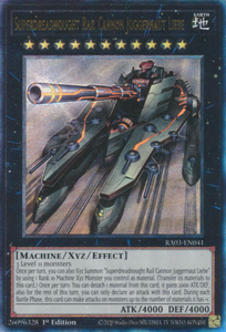 Superdreadnought Rail Cannon Juggernaut Liebe - RA03-EN041 - Ultimate Rare 1st Edition
