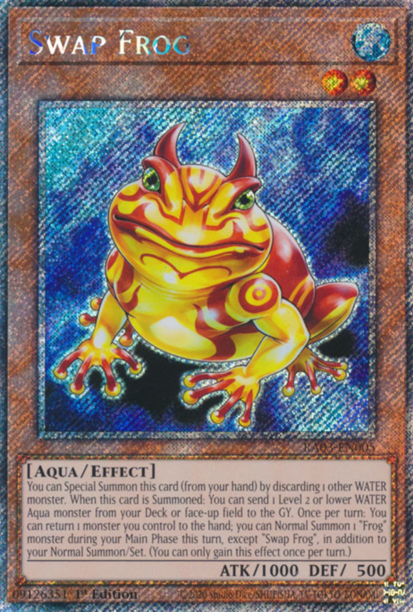 Swap Frog - RA03-EN005 - Platinum Secret Rare 1st Edition