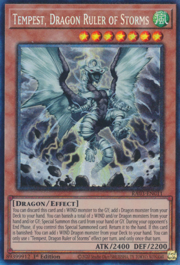 Tempest, Dragon Ruler of Storms - RA03-EN011 - Collector's Rare 1st Edition