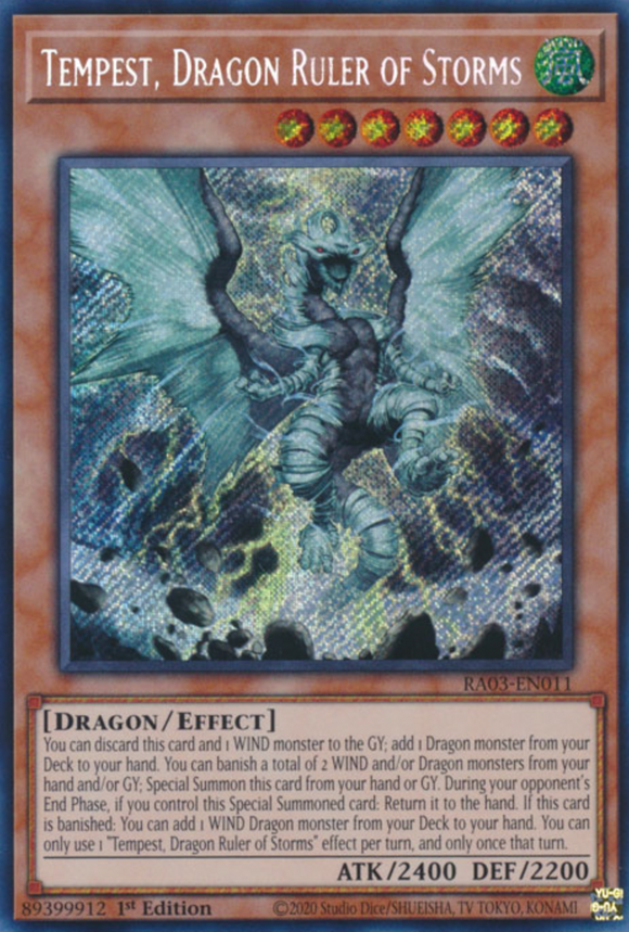 Tempest, Dragon Ruler of Storms - RA03-EN011 - Secret Rare 1st Edition