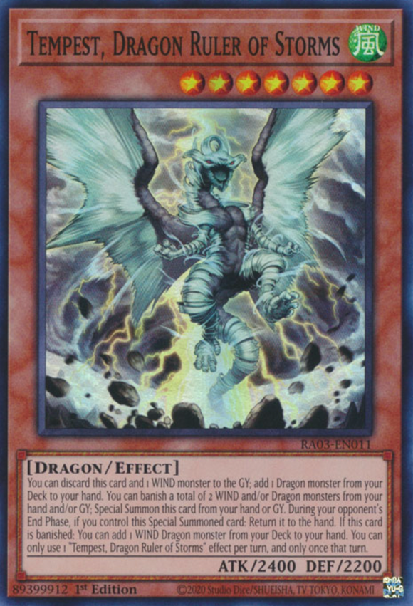 Tempest, Dragon Ruler of Storms - RA03-EN011 - Super Rare 1st Edition