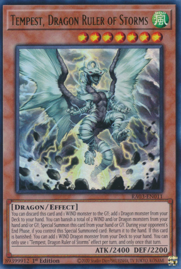 Tempest, Dragon Ruler of Storms - RA03-EN011 - Ultra Rare 1st Edition