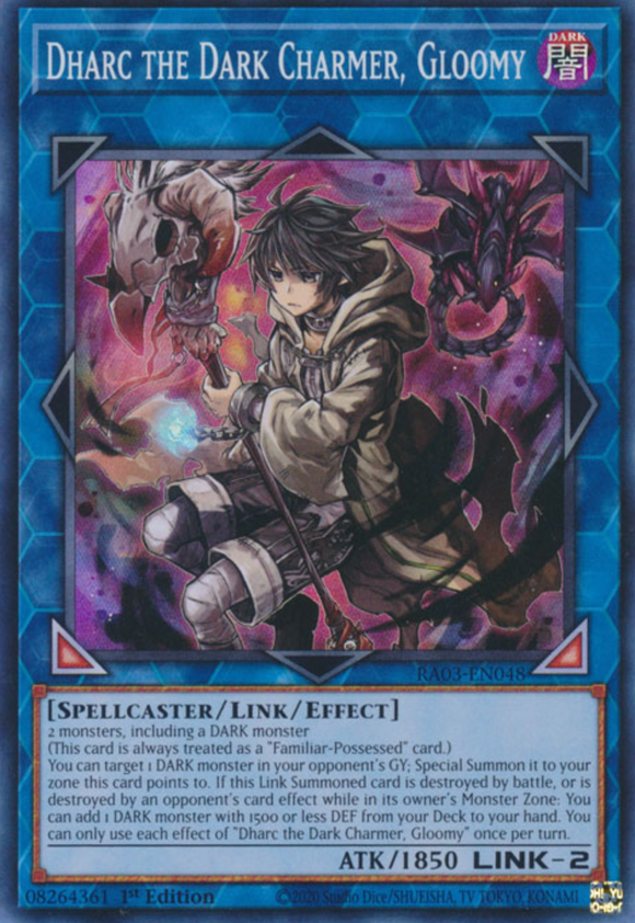 Dharc the Dark Charmer, Gloomy - RA03-EN048 - Super Rare 1st Edition