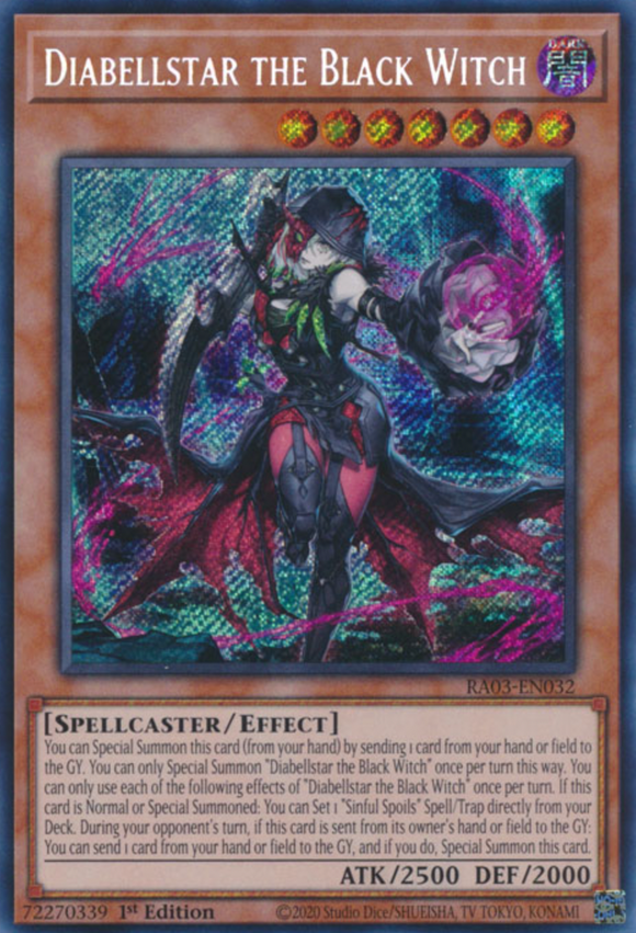Diabellstar the Black Witch - RA03-EN032 - Secret Rare 1st Edition
