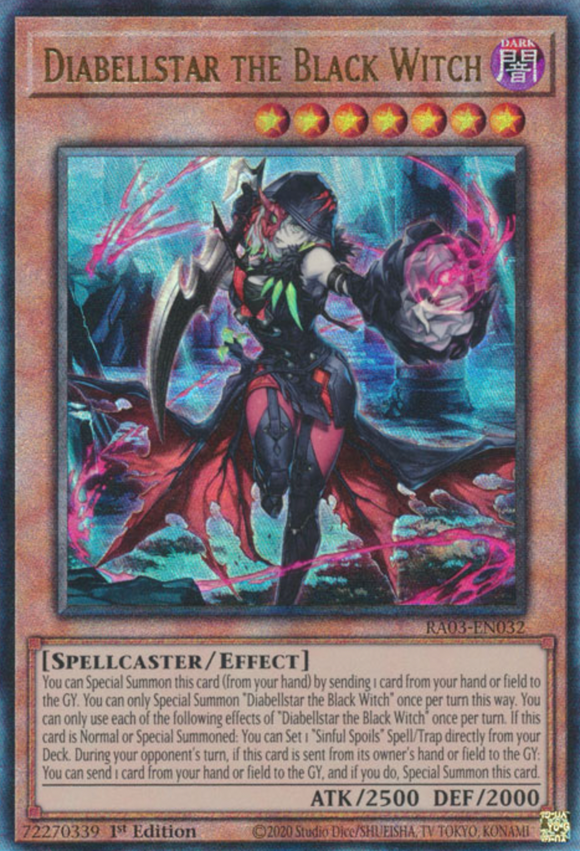 Diabellstar the Black Witch - RA03-EN032 - Ultimate Rare 1st Edition