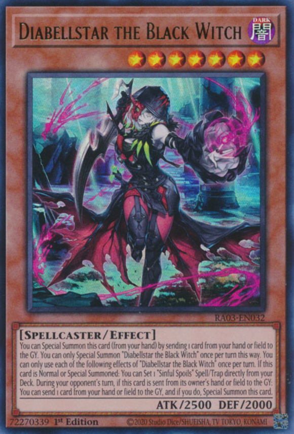 Diabellstar the Black Witch - RA03-EN032 - Ultra Rare 1st Edition