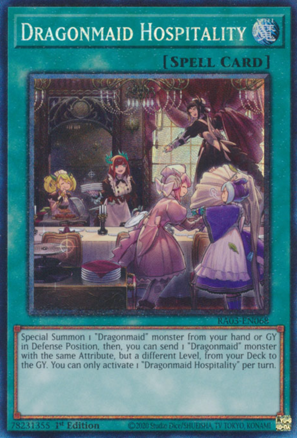Dragonmaid Hospitality - RA03-EN068 - Collector's Rare 1st Edition