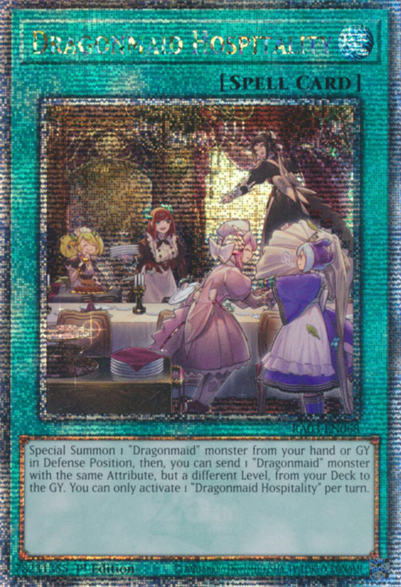 Dragonmaid Hospitality - RA03-EN068 - Quarter Century Rare 1st Edition